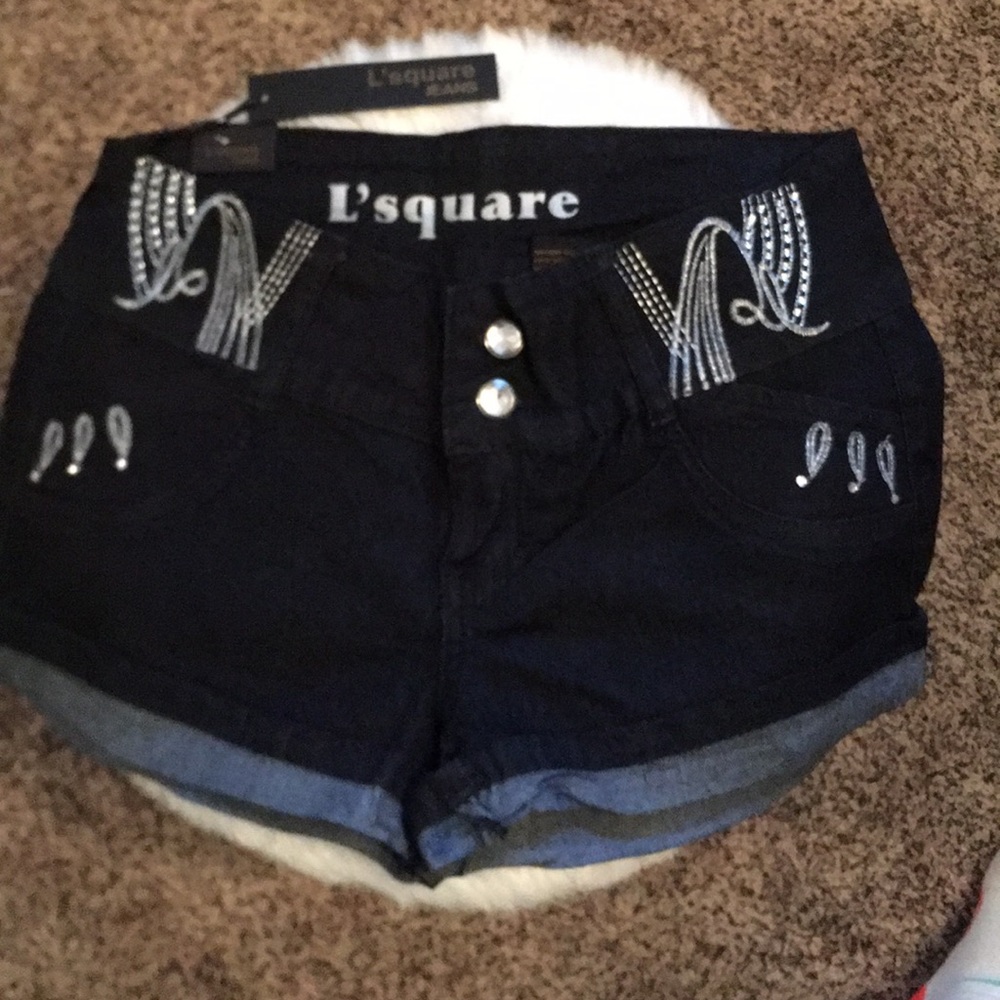 Dark jean shorts